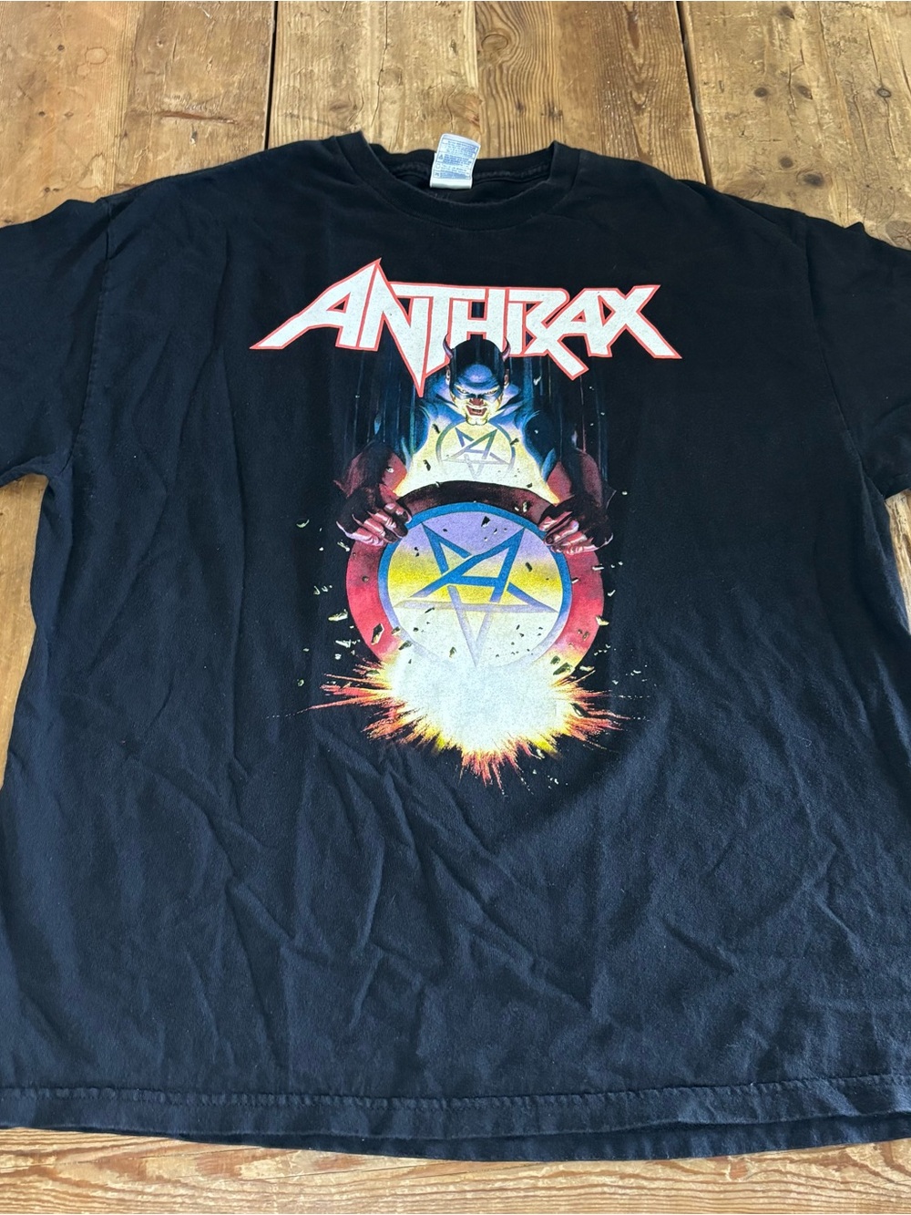 Vintage Anthrax Music Of Mass Destruction World Tour 2 Sided Shirt Metal
